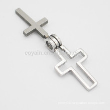 Wholesale Unique Mens Metal Double Cross Pendant
